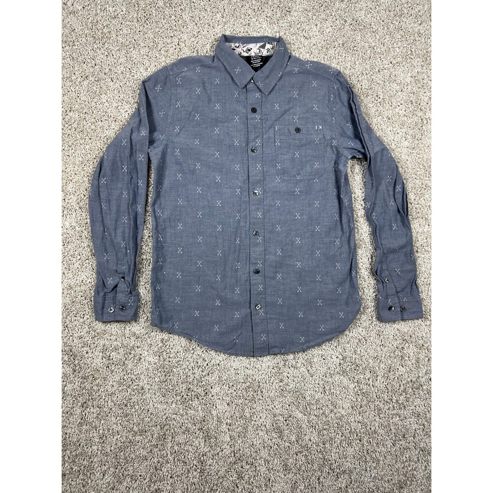 Shaun White Boys L 12-14 Blue Chambray Button Up Shirt Cotton